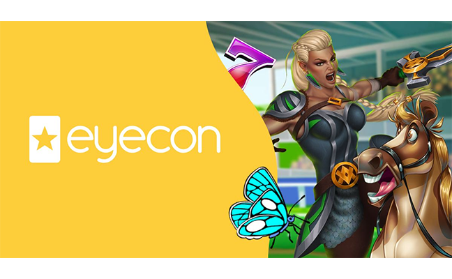 Ilustrasi permainan slot gacor EYECON dengan grafis menawan dan jackpot berlimpah.