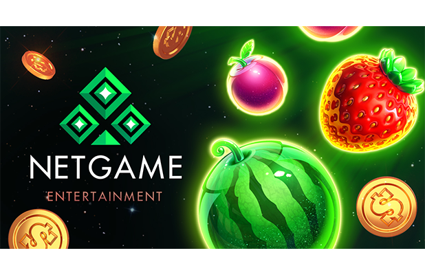 Logo NETGAME bersinar di latar belakang tema slot gacor, menampilkan permainan slot inovatif yang menjanjikan pengalaman bermain unik dan peluang menang besar bagi pemain.