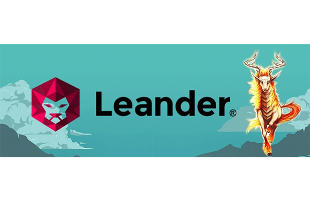 Reel slot yang menampilkan simbol, dinamis dan penuh warna, mencerminkan keseruan bermain game Leander di Rajaslot.