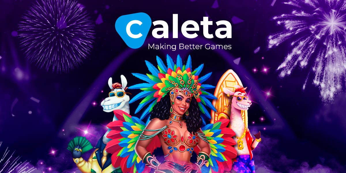 Seorang pemain merayakan kemenangan di slot Caleta Gaming di situs Rajaslot.