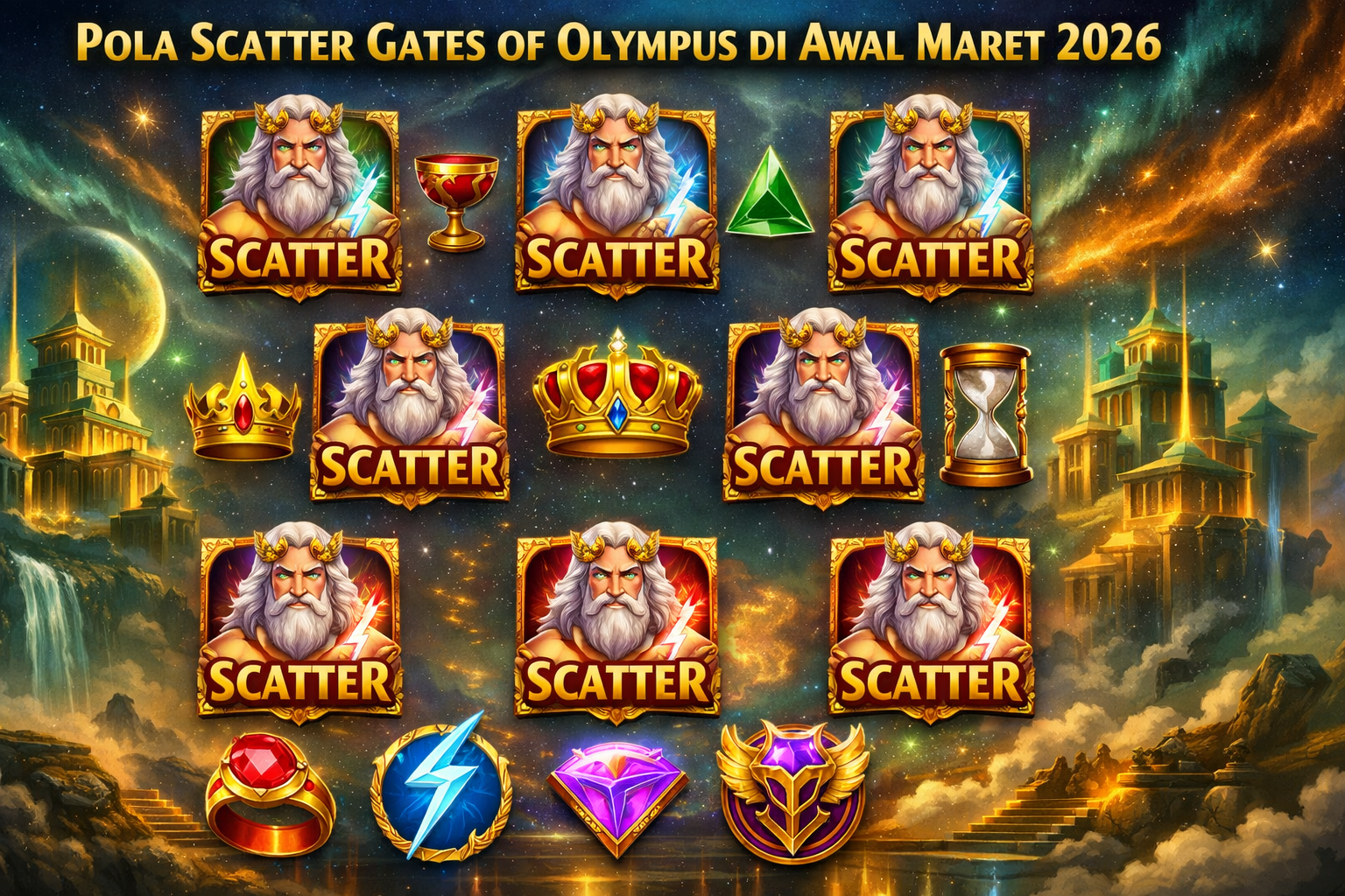 Pola Scatter Gates of Olympus di Awal Maret 2026