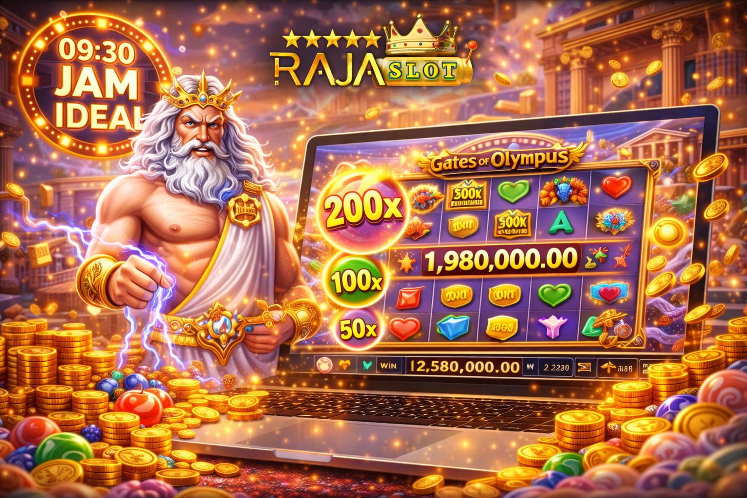 Tampilan game Pragmatic Play dengan multiplier tinggi saat jam main ideal untuk maxwin