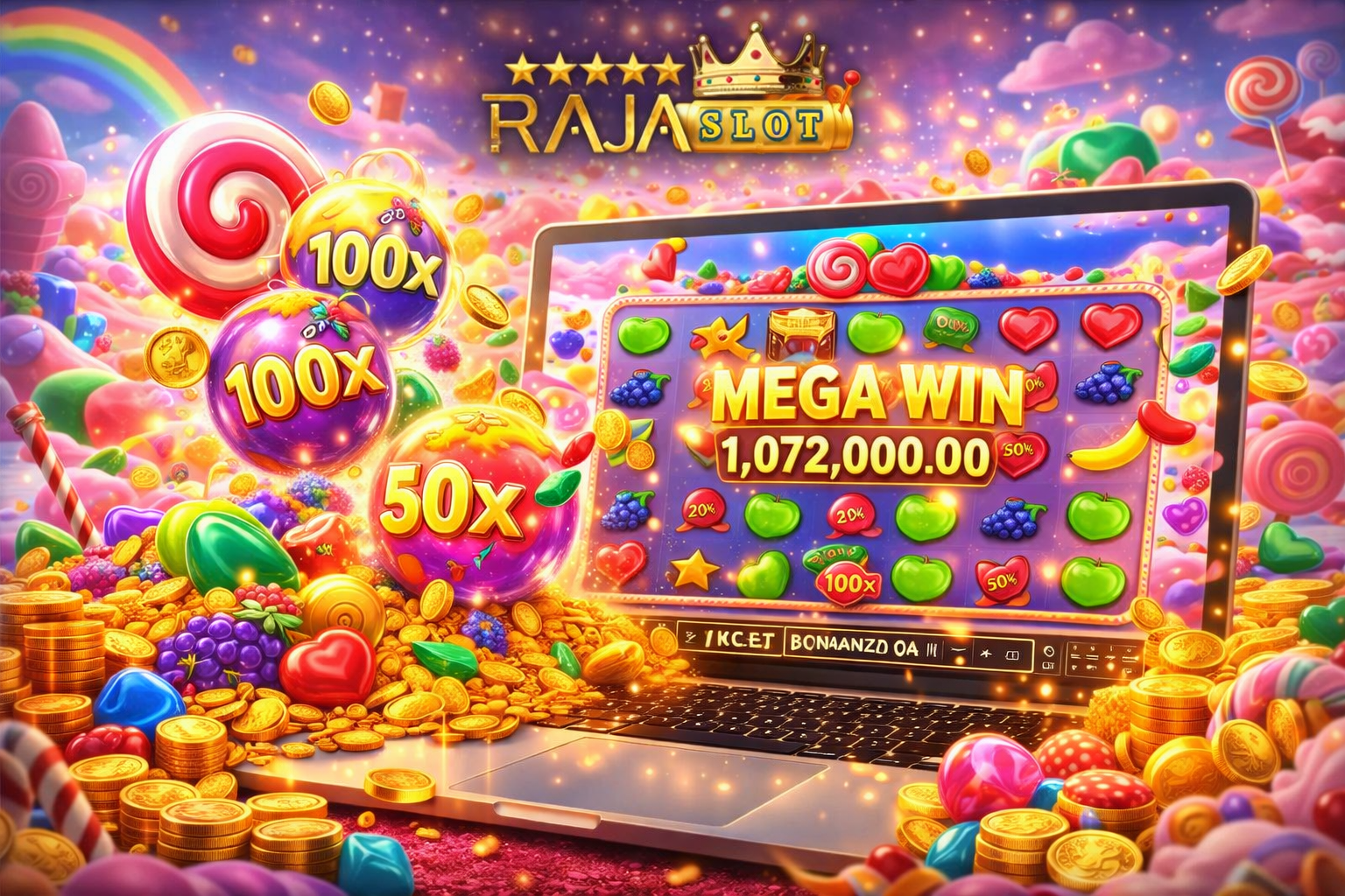 Tampilan game Pragmatic Play dengan multiplier dan tumble aktif pada pola hoki awal bulan